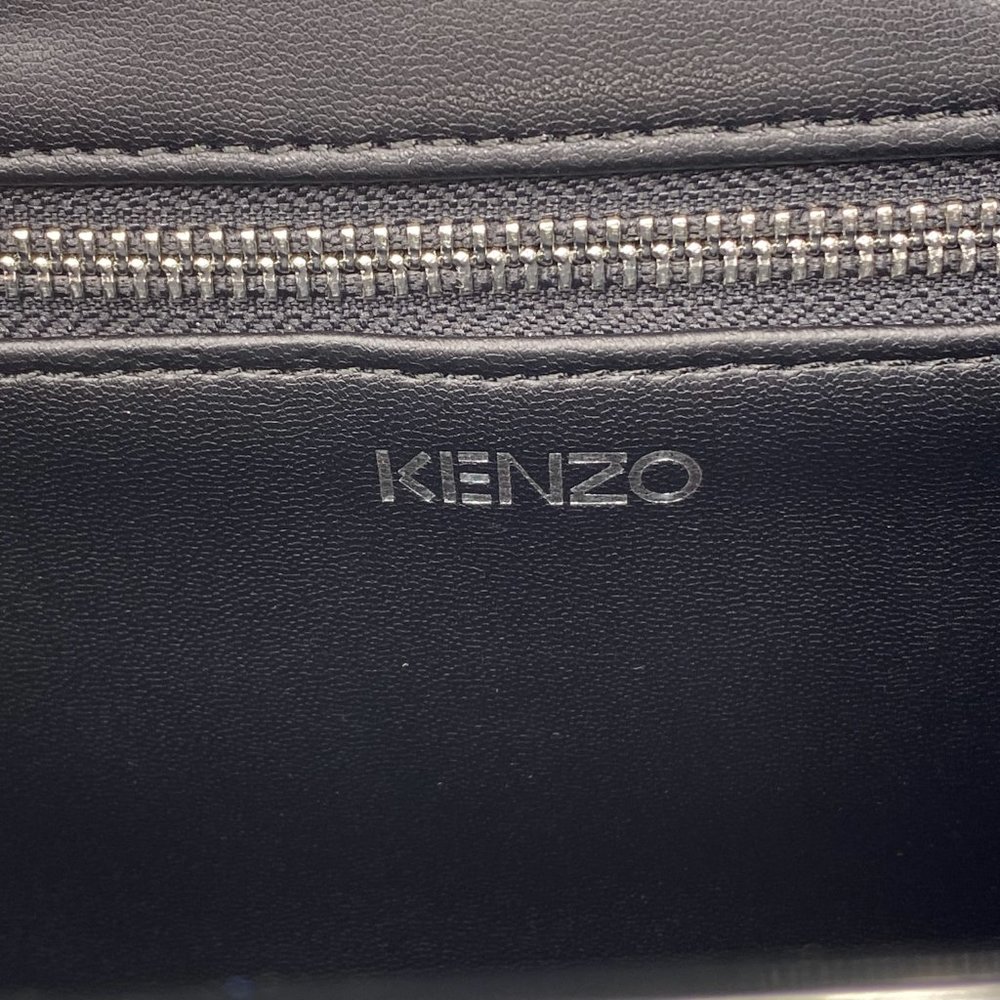 Kenzo Glacier Top Handle Silvertone Logo Bag - Picture 7 of 10